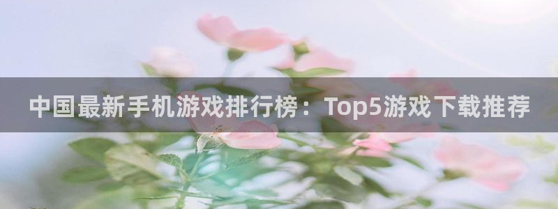 天美娱乐登陆：中国最新手机游戏排行榜：Top5游戏下载推荐